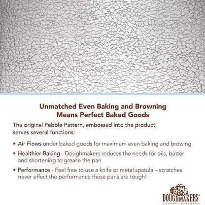 Doughmakers 9" Round Cake Commercial Grade Aluminum Bake Pan