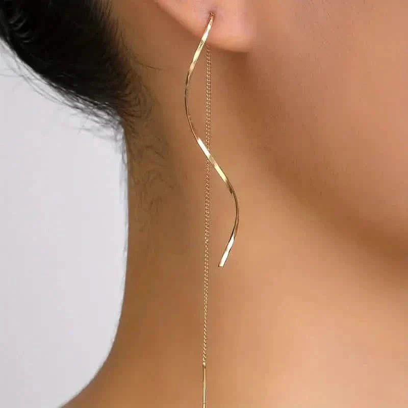 Drop Earrings Golden S Design