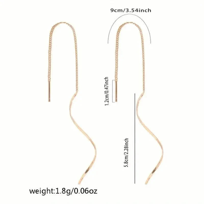 Drop Earrings Golden S Design