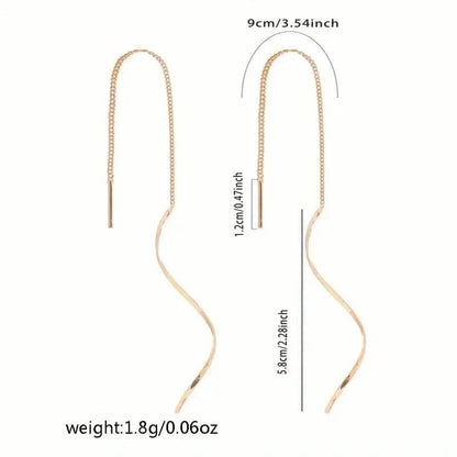 Drop Earrings Golden S Design