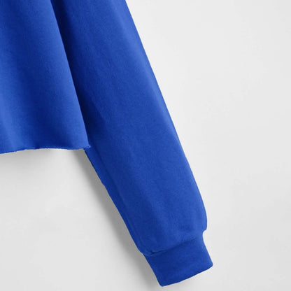 Drop Shoulder Crop Hoodie