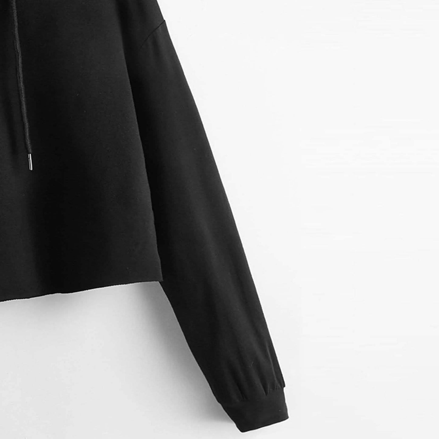 Drop Shoulder Crop Hoodie
