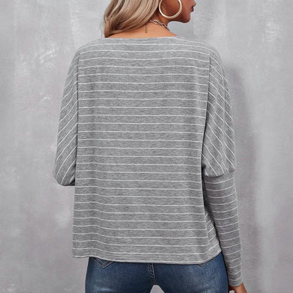 Drop Shoulder Striped Tee