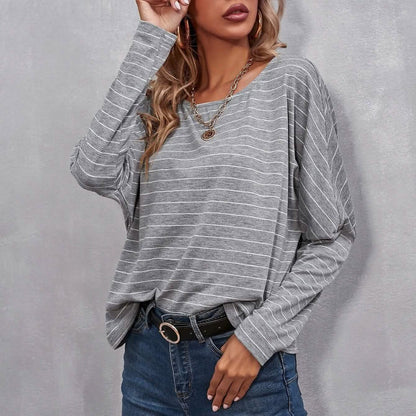Drop Shoulder Striped Tee