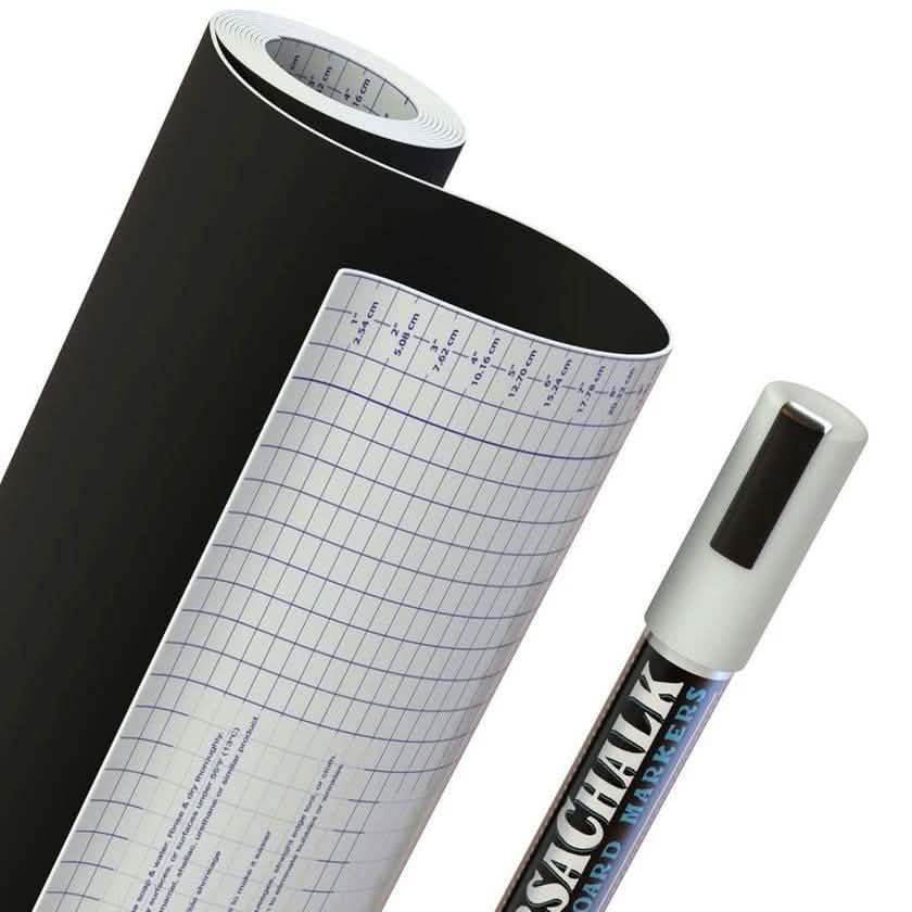 Dry-Erase 6-Ft. Whiteboard or Chalkboard Wall Decal