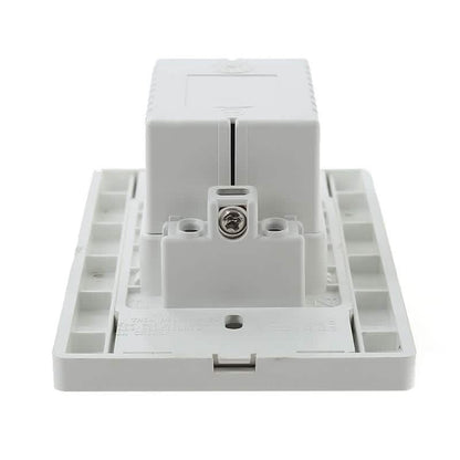 Dual Plug Electric Wall Socket Adapter 2 Usb Port Outlet Panel Switch