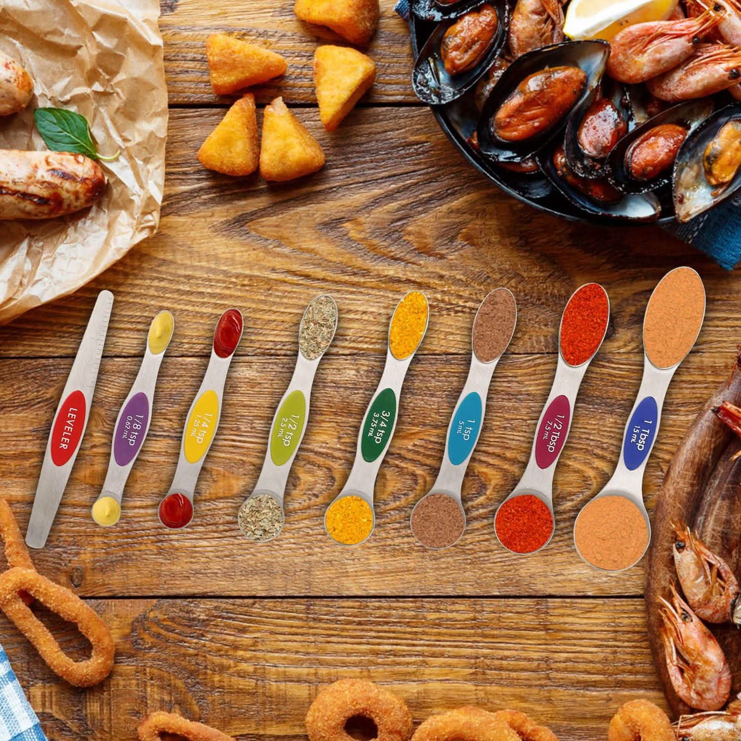 Dual Sided Magnetic Measuring Spoons