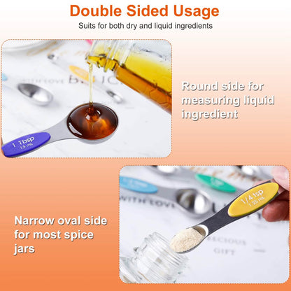 Dual Sided Magnetic Measuring Spoons
