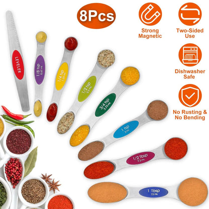 Dual Sided Magnetic Measuring Spoons