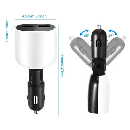 Dual USB Car Charger with Low Voltage LED Display