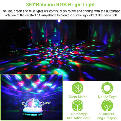 E27 3W Rotating RGB LED Light Bulb