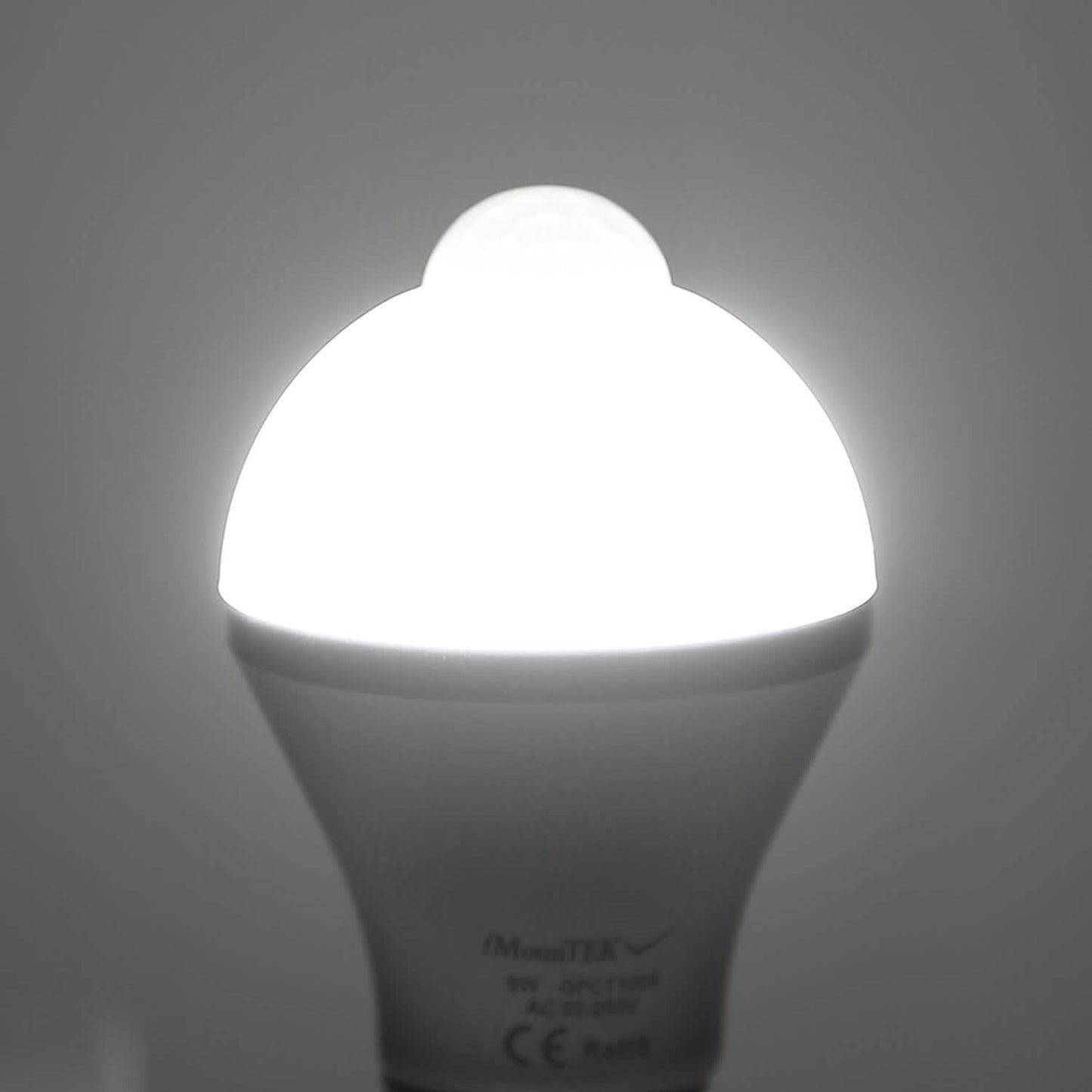 E27 Motion Sensor Light Bulb 1000LM 6500K Dust to Dawn Automatic