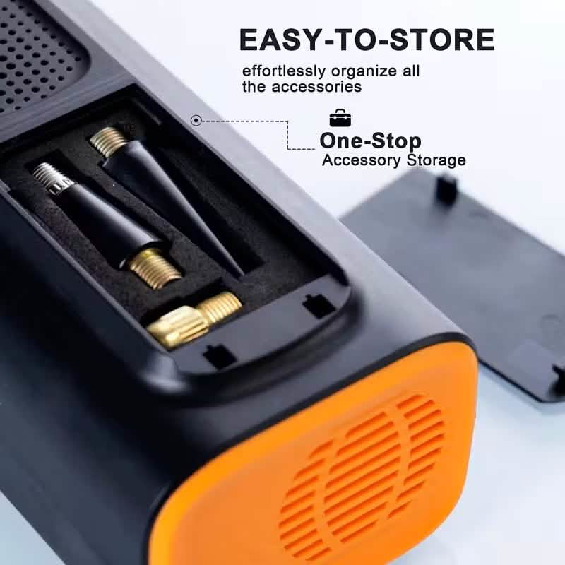Portable Tire Inflator Air Compressor – 150 PSI Digital Air Pump with Light for Car, Bike & Motorcycle