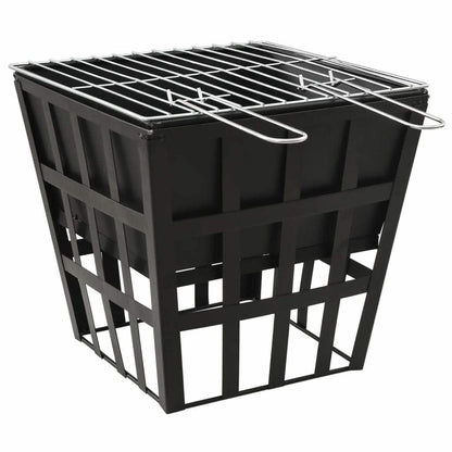 EBTOOLS 2-in-1 Steel Fire Pit and BBQ