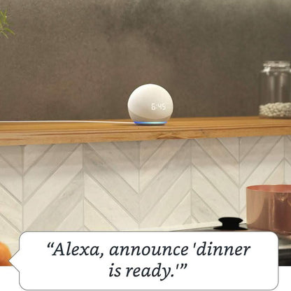 Echo Dot (4th Gen) | Smart Speaker With Clock and Alexa  (Refurbished)
