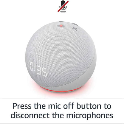 Echo Dot (4th Gen) | Smart Speaker With Clock and Alexa  (Refurbished)