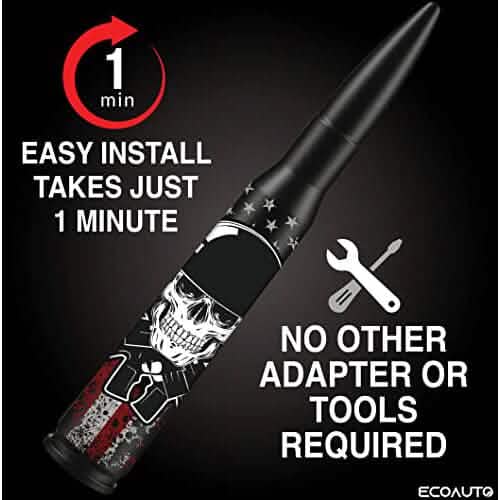 EcoAuto Badass Bullet Antenna Replacement Fits All Chevy & GMC Truck
