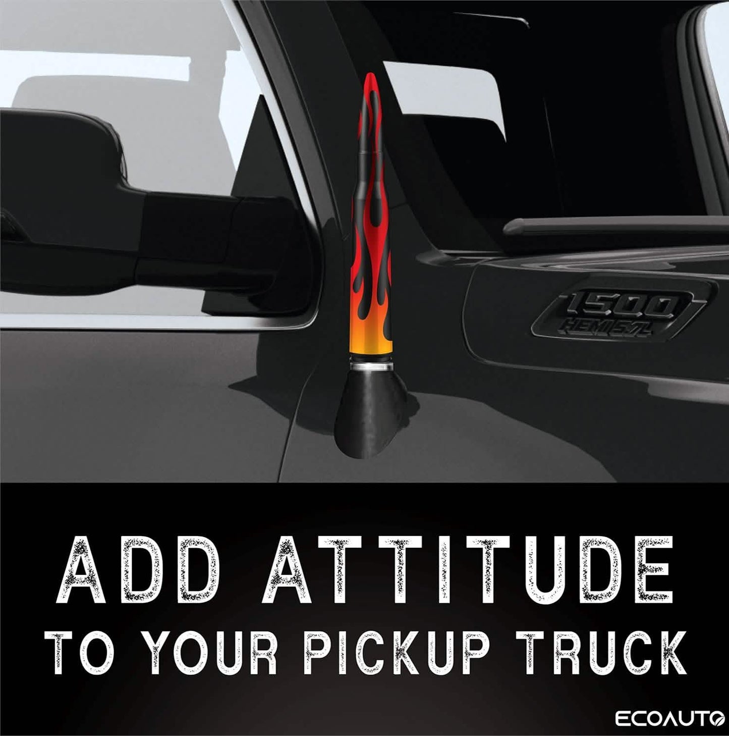 EcoAuto Badass Bullet Antenna Replacement Fits All Chevy & GMC Truck