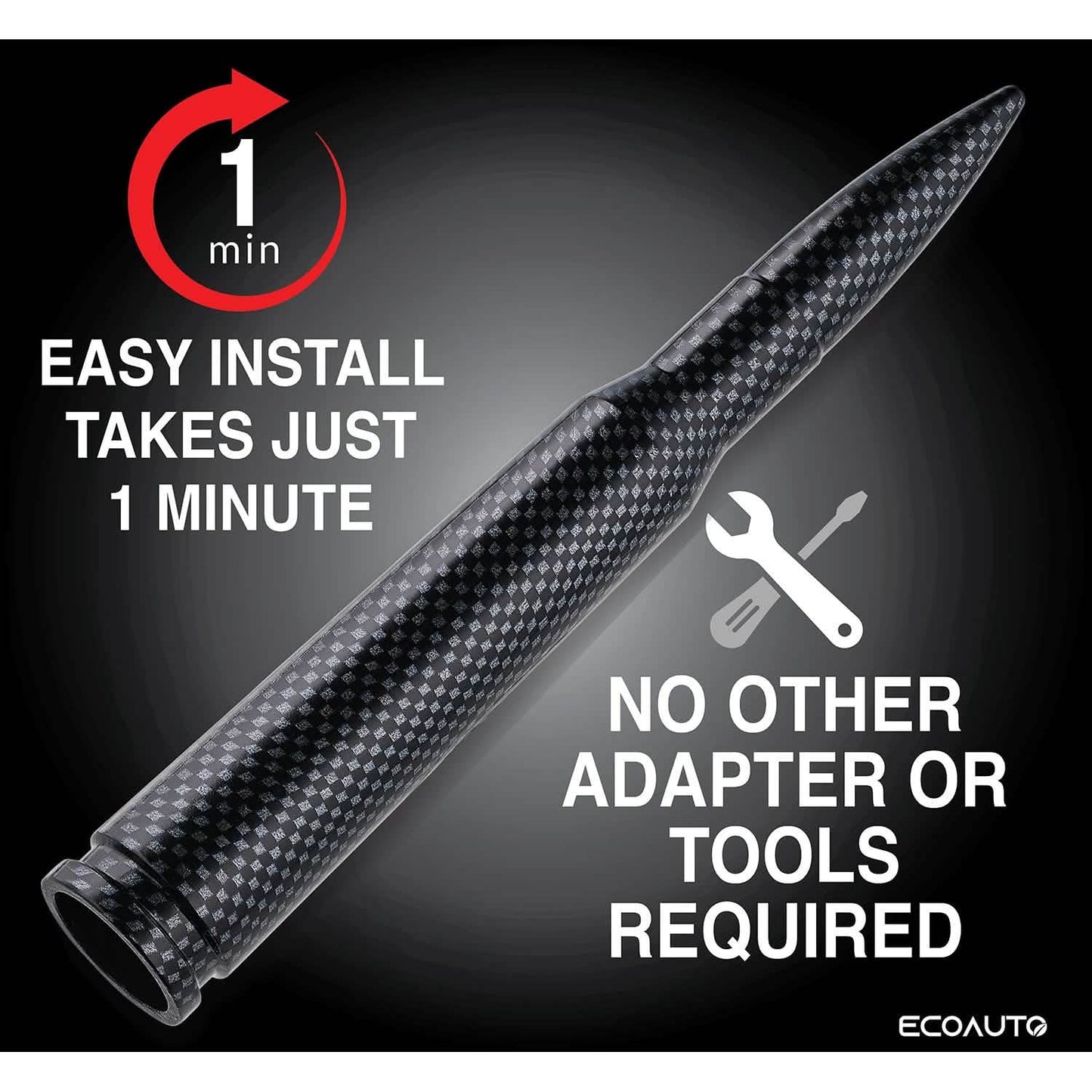 EcoAuto Badass Bullet Antenna Replacement Fits All Chevy & GMC Truck