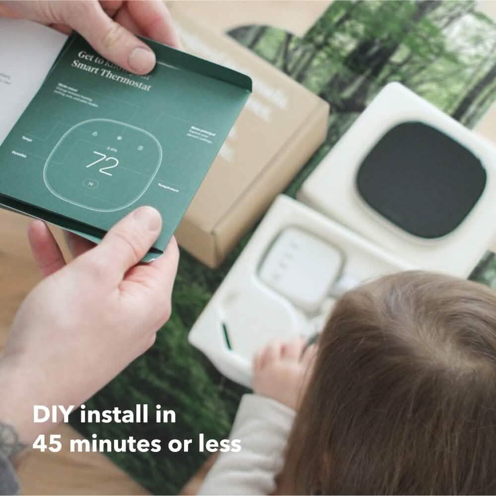 ecobee New Smart Thermostat Enhanced - Programmable Wifi Thermostat - Works with Siri, Alexa, Google Assistant - Energy Star Certified - Smart Home  (Refurbished)