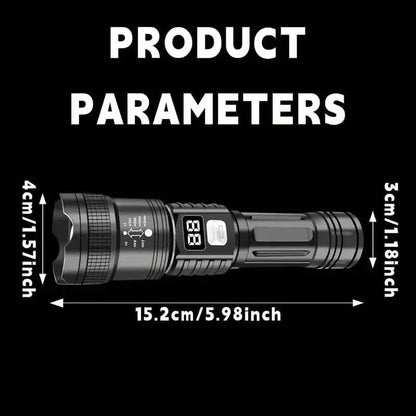 Ultra-Bright Tactical LED Flashlight – 3 Modes, USB Rechargeable, 600 Lumen, Outdoor, Hiking & Camping