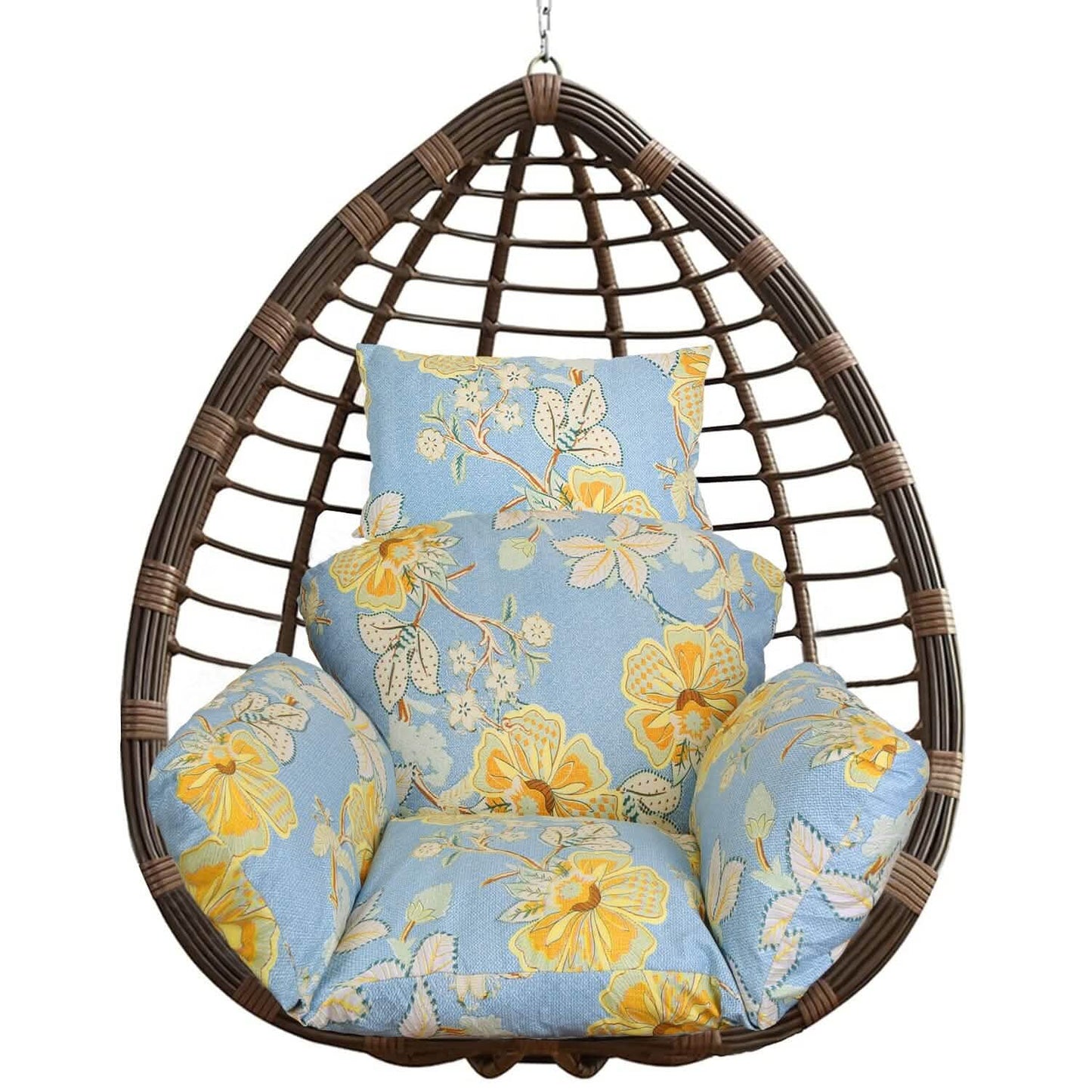 Egg Chair Hanging Basket Seat Soft Cushion with Headrest