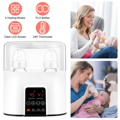 Electric Baby Milk Bottle Warmer Fit with 4 Heating Modes Adjustable Temperature Display Screen