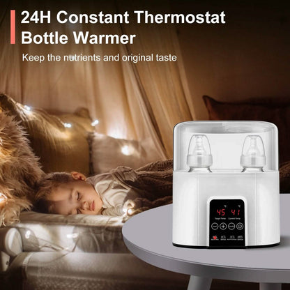 Electric Baby Milk Bottle Warmer Fit with 4 Heating Modes Adjustable Temperature Display Screen