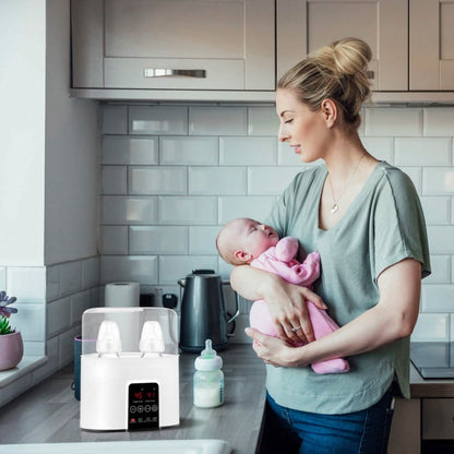 Electric Baby Milk Bottle Warmer Fit with 4 Heating Modes Adjustable Temperature Display Screen