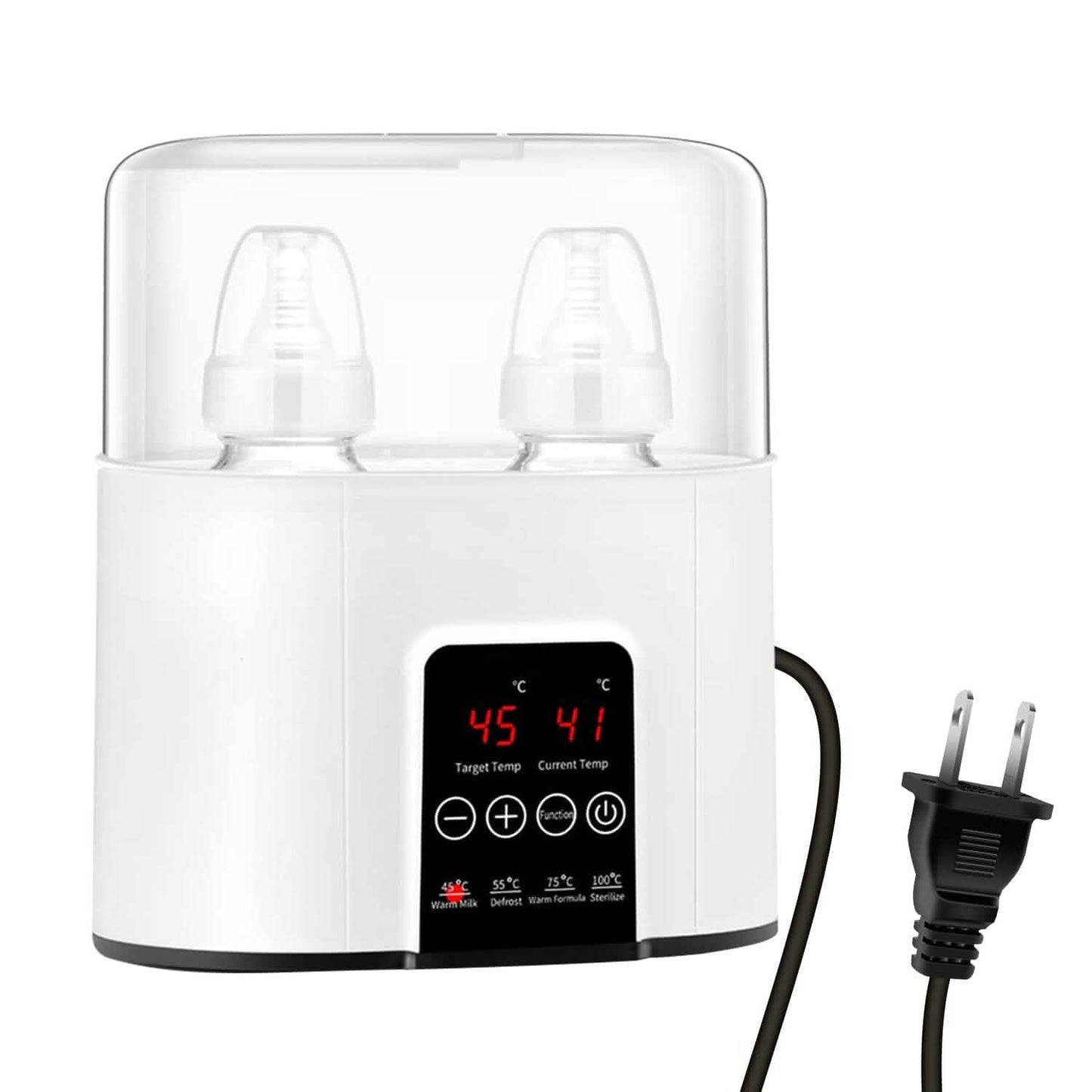 Electric Baby Milk Bottle Warmer Fit with 4 Heating Modes Adjustable Temperature Display Screen