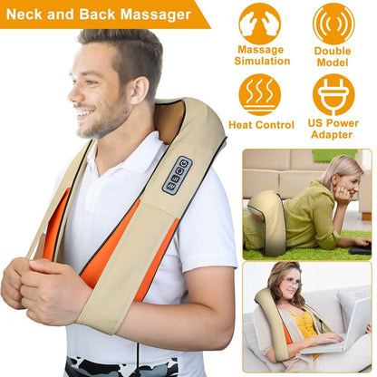 Electric Back Massage Cape with Heat Deep Tissue 3D Kneading Massage