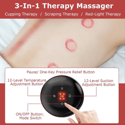 Electric Back Scraping Machine Vacuum Therapy Cupping Device