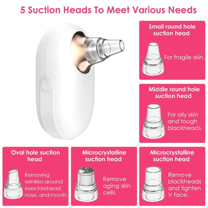 Electric Blackhead Comedone Extractor Tool Facial Pore Cleaner