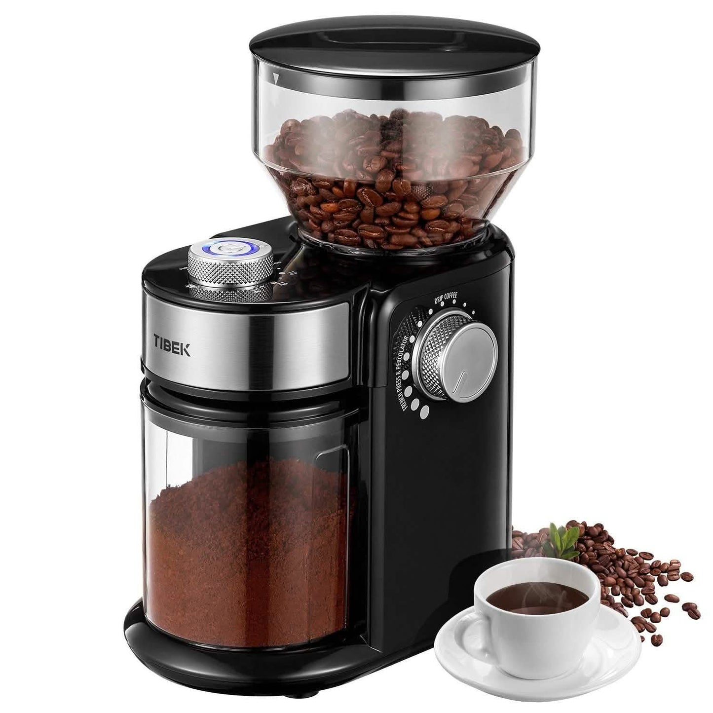 Electric Burr Coffee Grinder with 18 Settings