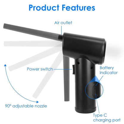 Electric Cordless Air Duster Blower for Computer Keyboard