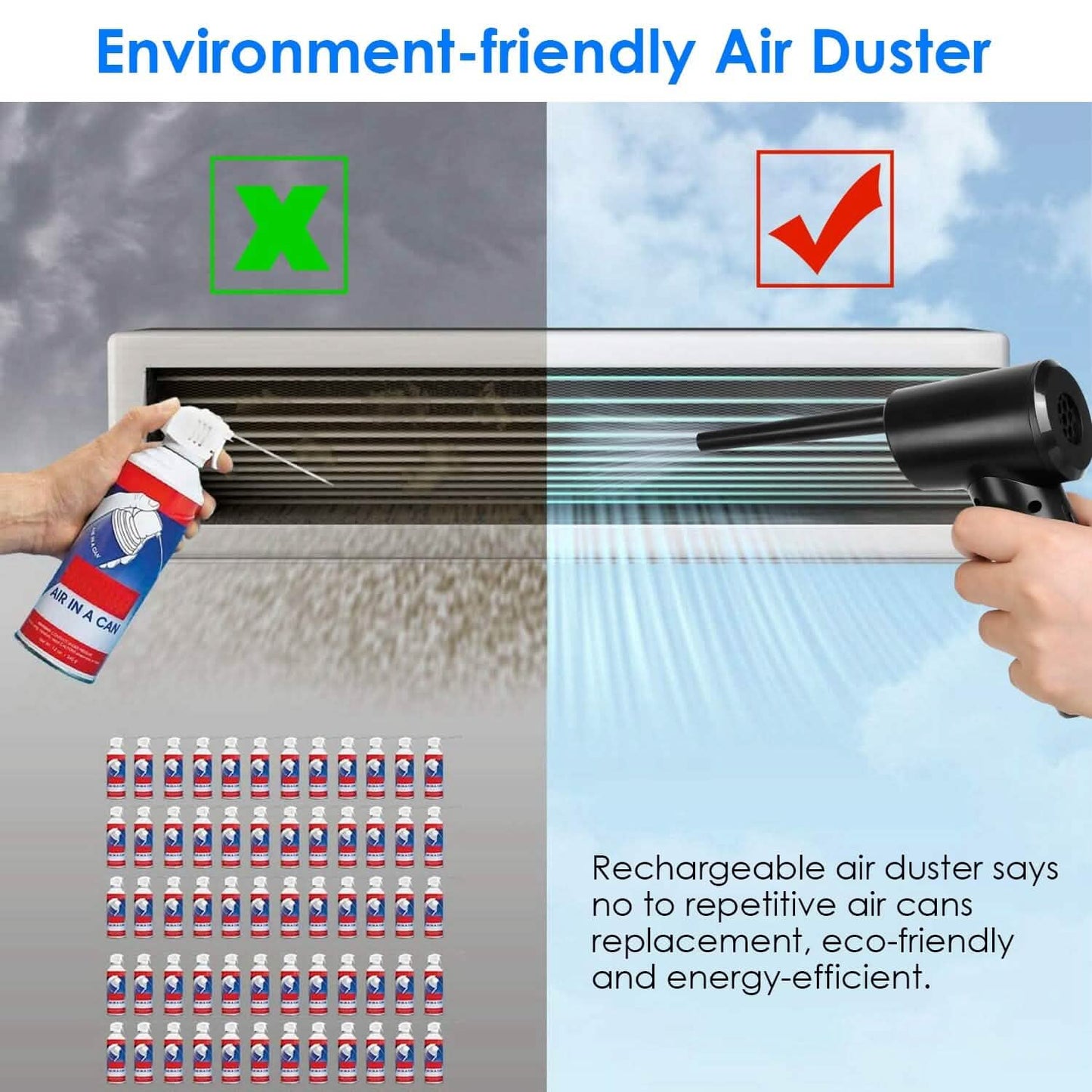 Electric Cordless Air Duster Blower for Computer Keyboard