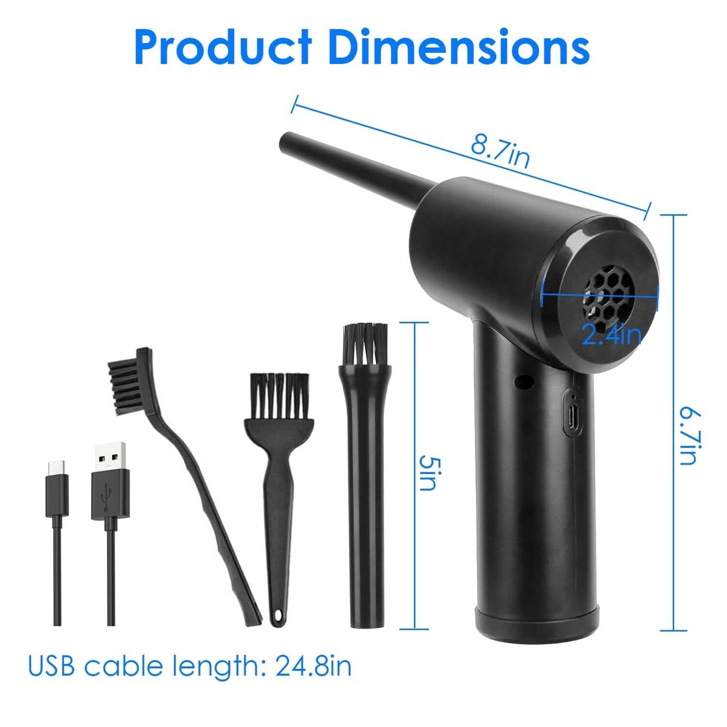 Electric Cordless Air Duster Blower for Computer Keyboard