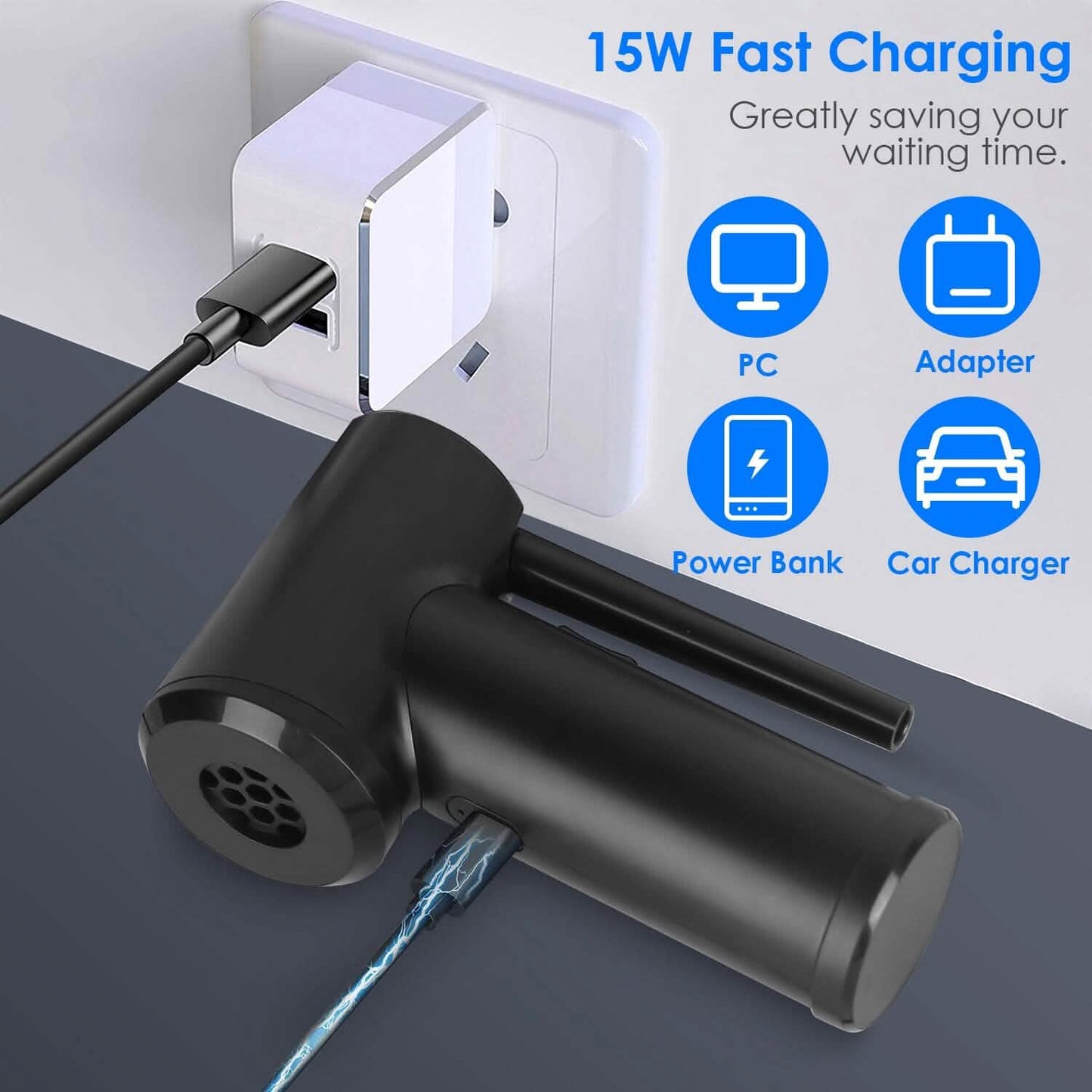 Electric Cordless Air Duster Blower for Computer Keyboard