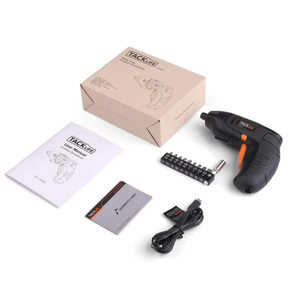 Electric Cordless Screwdriver Rechargeable with LED Light