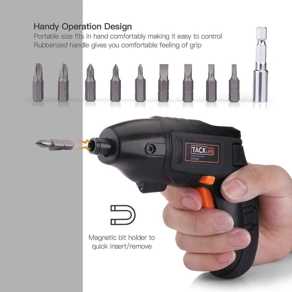 Electric Cordless Screwdriver Rechargeable with LED Light