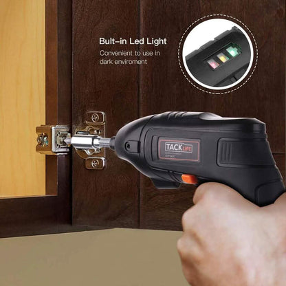 Electric Cordless Screwdriver Rechargeable with LED Light