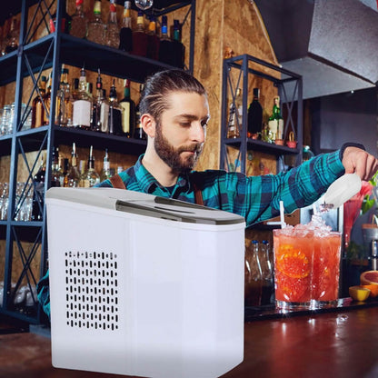Electric Countertop Ice Make with Ice Scoop Basket Self Cleaning