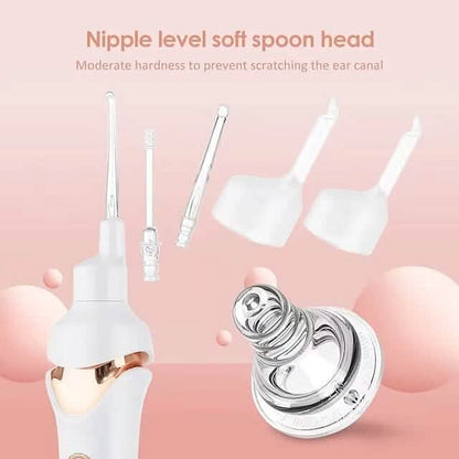 Electric Ear Cordless Safe Vibration Painless Vacuum Ear Wax Pick Cleaner Remover Spiral
