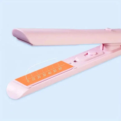 Electric Hair Straightener and Curler with Ceramic Plates