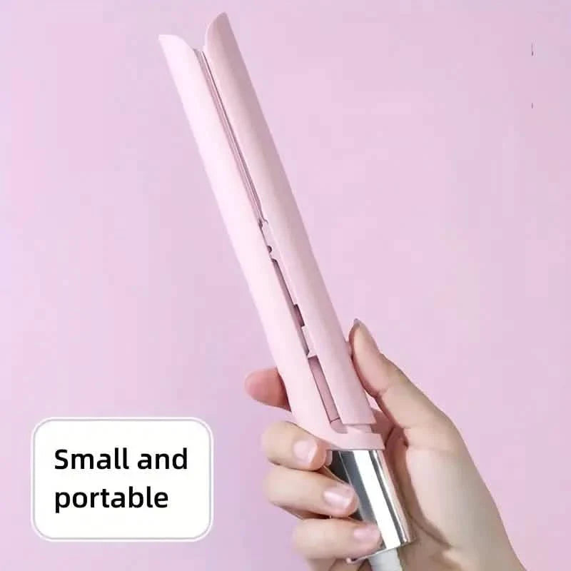Electric Hair Straightener and Curler with Ceramic Plates