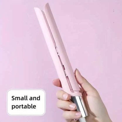 Electric Hair Straightener and Curler with Ceramic Plates