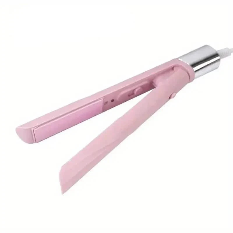Electric Hair Straightener and Curler with Ceramic Plates
