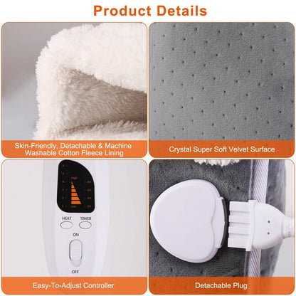 Electric Heated Foot Warmer with 6 Level Heating 4 Level Timing