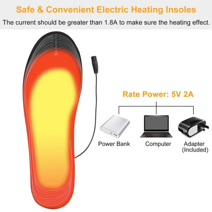 Electric Heated Insoles USB Foot Warmer Pads