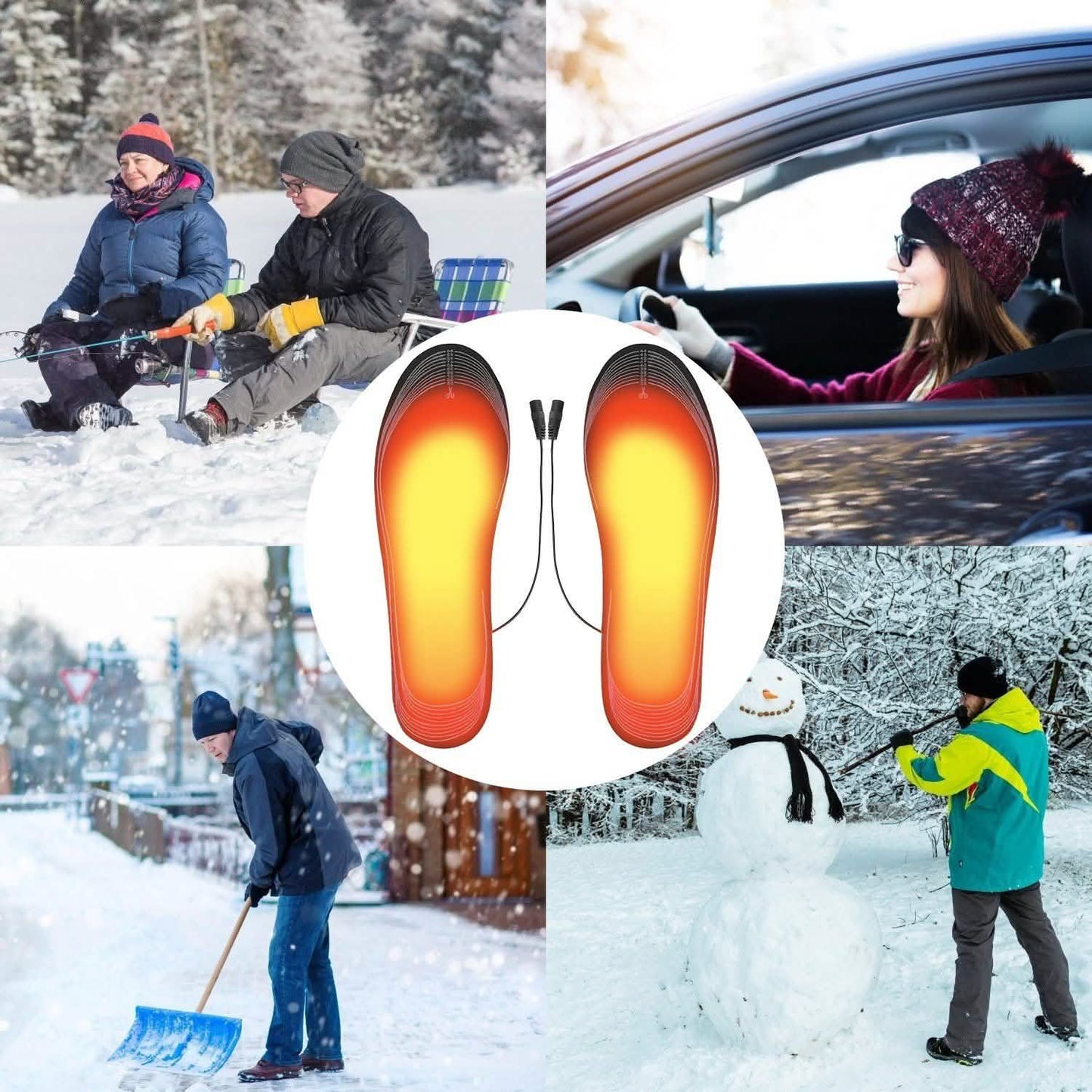 Electric Heated Insoles USB Foot Warmer Pads